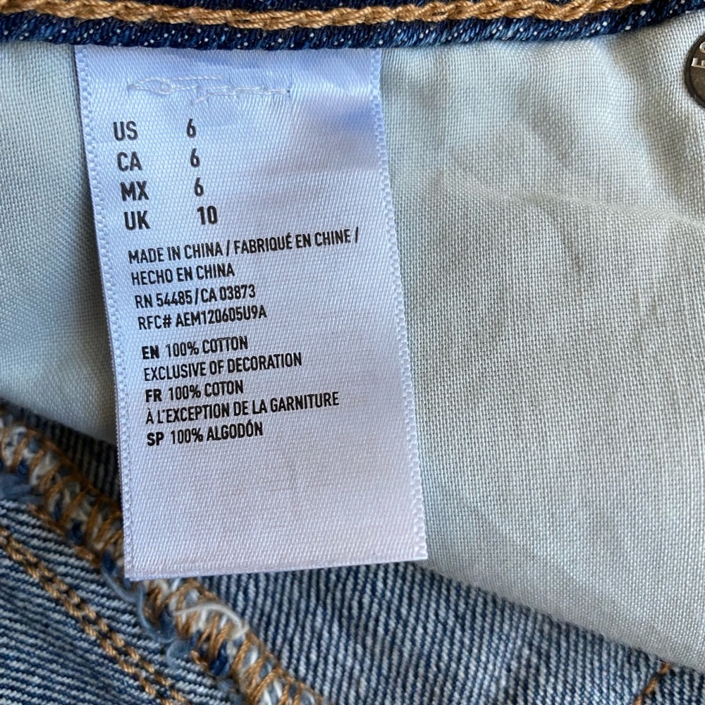 American Eagle outfitters denim blue jean shorts size 6 - Picture 6 of 10